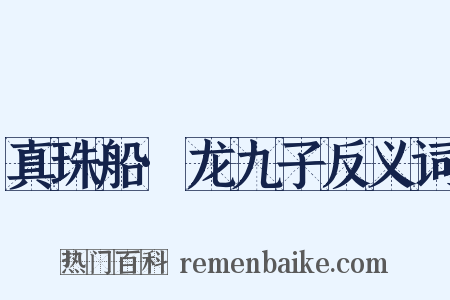 真珠船·龙九子反义词是什么意思的图片